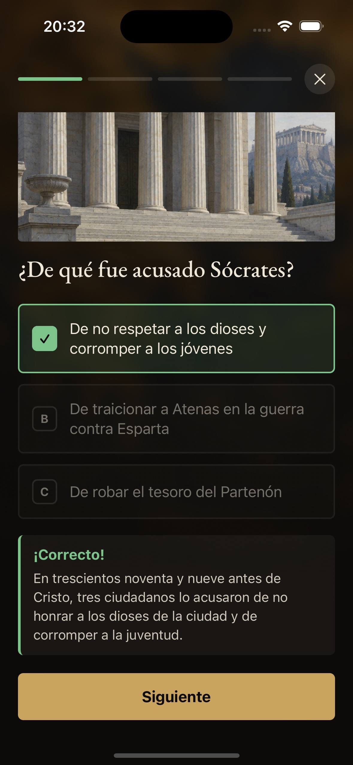 Cuatro preguntas, y el dato se queda contigo.